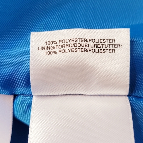 Kasper Blazer Size 20 Blue Open Front Zip Pockets Textured Slit Cuffs Mock Neck - Picture 6 of 11